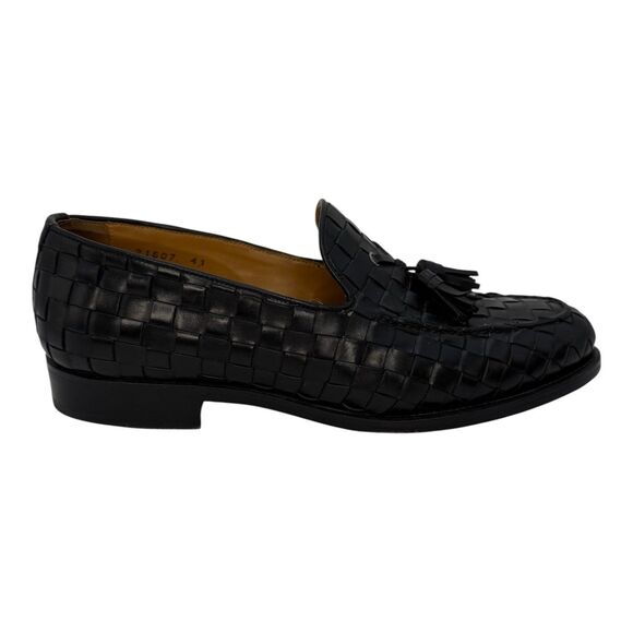 MAGNANNI Woven Black Leather Loafers Spain With Woven Tassel Men’s Size 41 - 8US main image 8